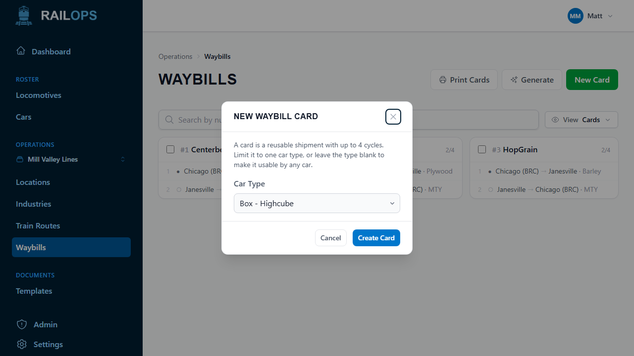 Add a new Waybill