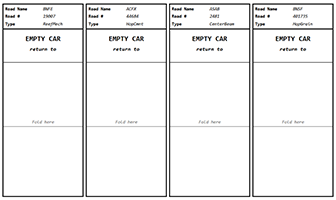 Basic Car Card Layout